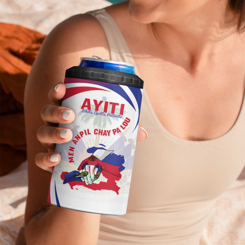 Haiti 4 in 1 Can Cooler Tumbler Men Anpil Chay Pa Lou