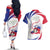 Haiti Couples Matching Off The Shoulder Long Sleeve Dress and Hawaiian Shirt Men Anpil Chay Pa Lou LT05