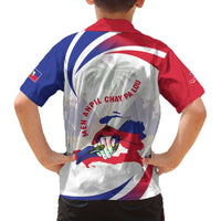 Haiti Family Matching Off The Shoulder Long Sleeve Dress and Hawaiian Shirt Men Anpil Chay Pa Lou LT05