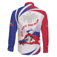 Haiti Family Matching Off The Shoulder Long Sleeve Dress and Hawaiian Shirt Men Anpil Chay Pa Lou LT05