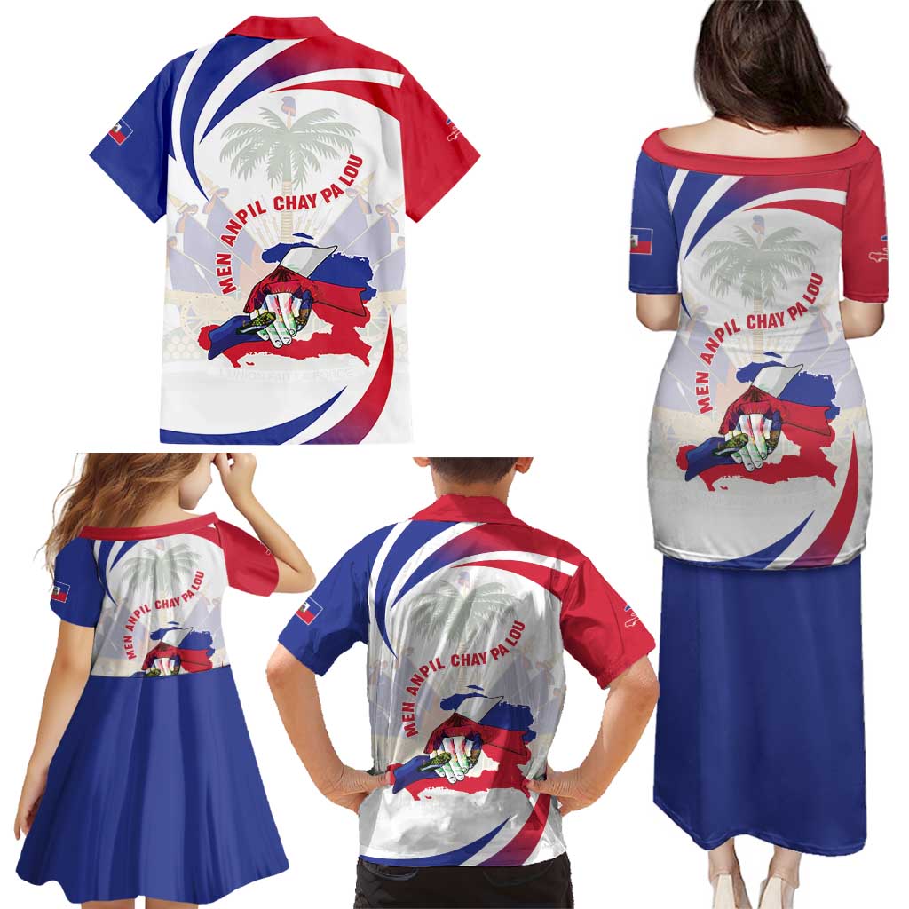 Haiti Family Matching Puletasi and Hawaiian Shirt Men Anpil Chay Pa Lou LT05