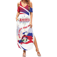 Haiti Family Matching Summer Maxi Dress and Hawaiian Shirt Men Anpil Chay Pa Lou LT05