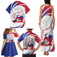 Haiti Family Matching Tank Maxi Dress and Hawaiian Shirt Men Anpil Chay Pa Lou LT05