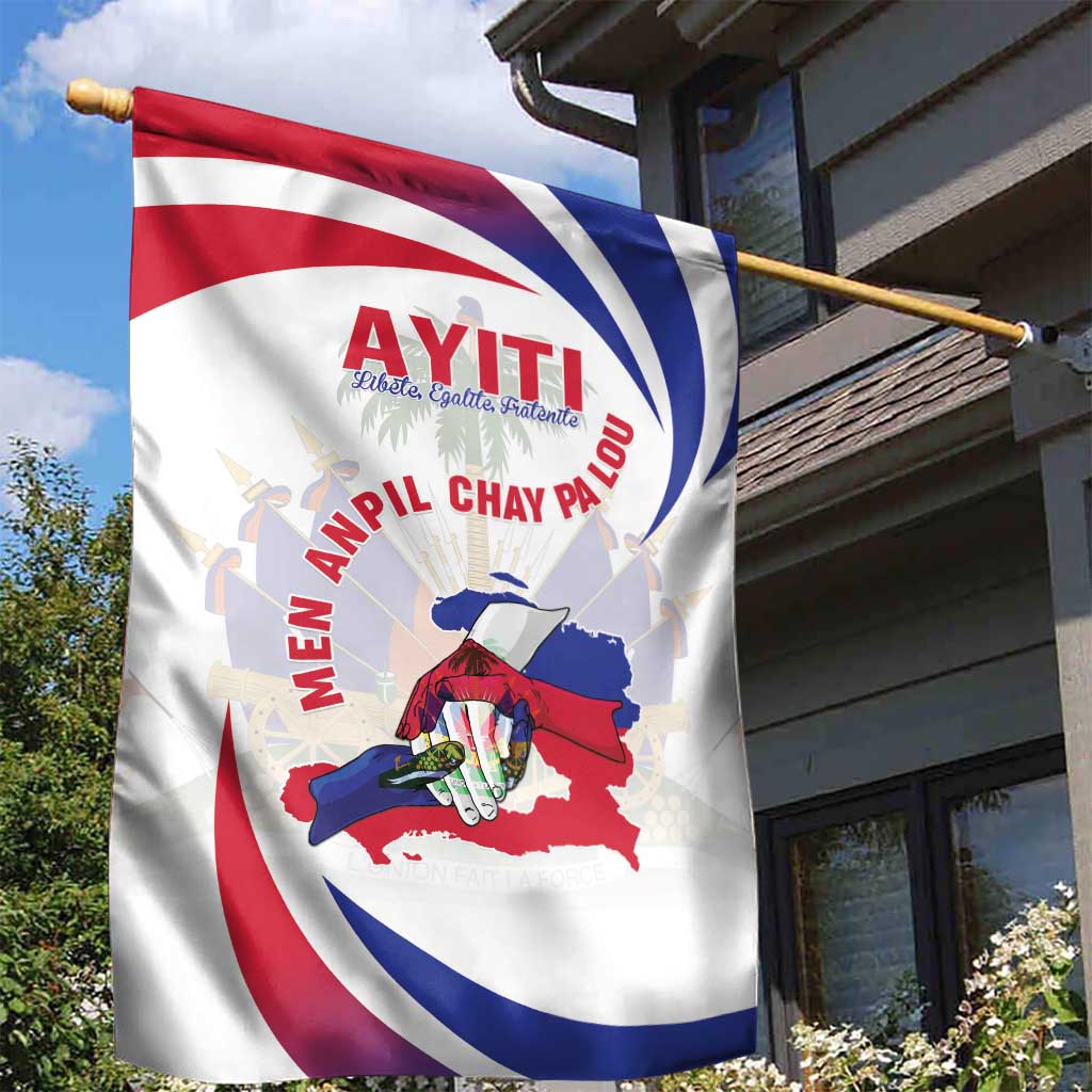 Haiti Garden Flag Men Anpil Chay Pa Lou
