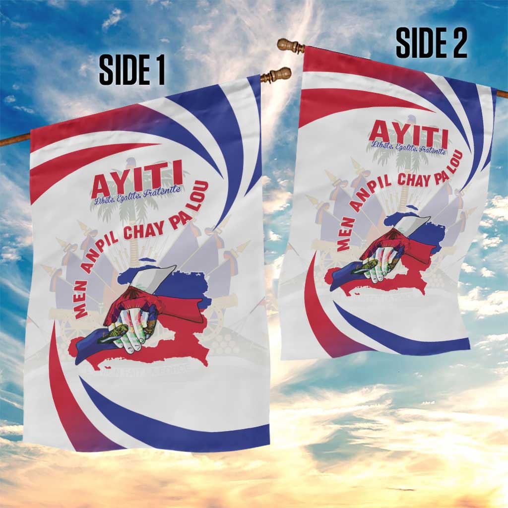 Haiti Garden Flag Men Anpil Chay Pa Lou