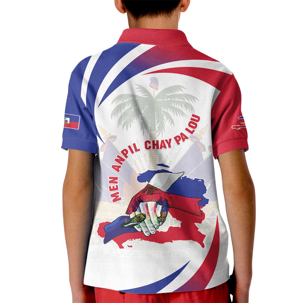 Haiti Kid Polo Shirt Men Anpil Chay Pa Lou LT05
