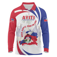 Haiti Long Sleeve Polo Shirt Men Anpil Chay Pa Lou LT05