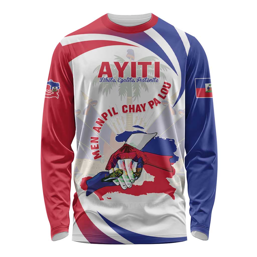 Haiti Long Sleeve Shirt Men Anpil Chay Pa Lou LT05