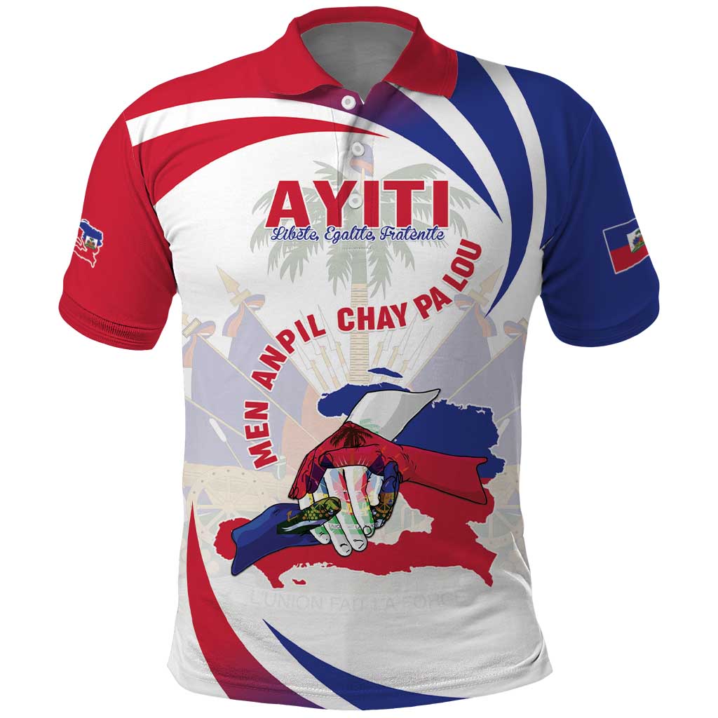 Haiti Polo Shirt Men Anpil Chay Pa Lou LT05