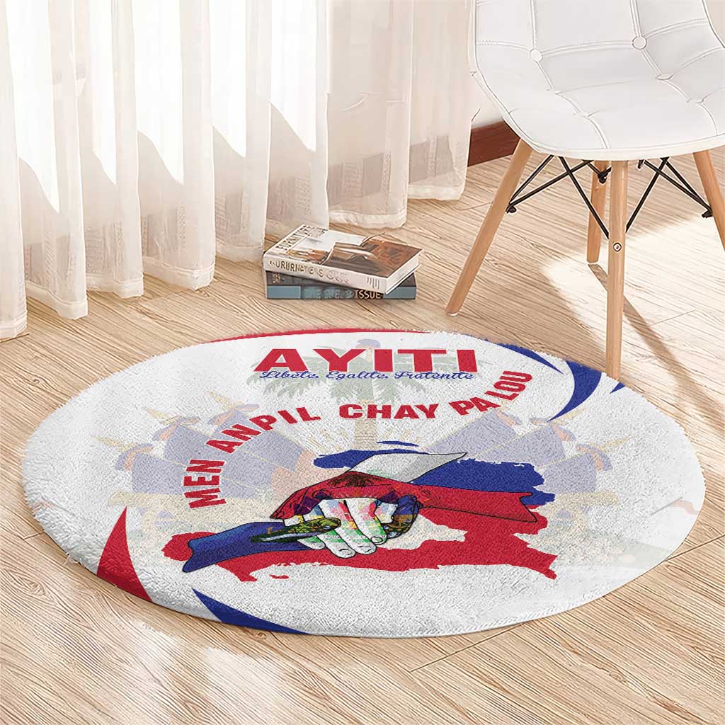 Haiti Round Carpet Men Anpil Chay Pa Lou