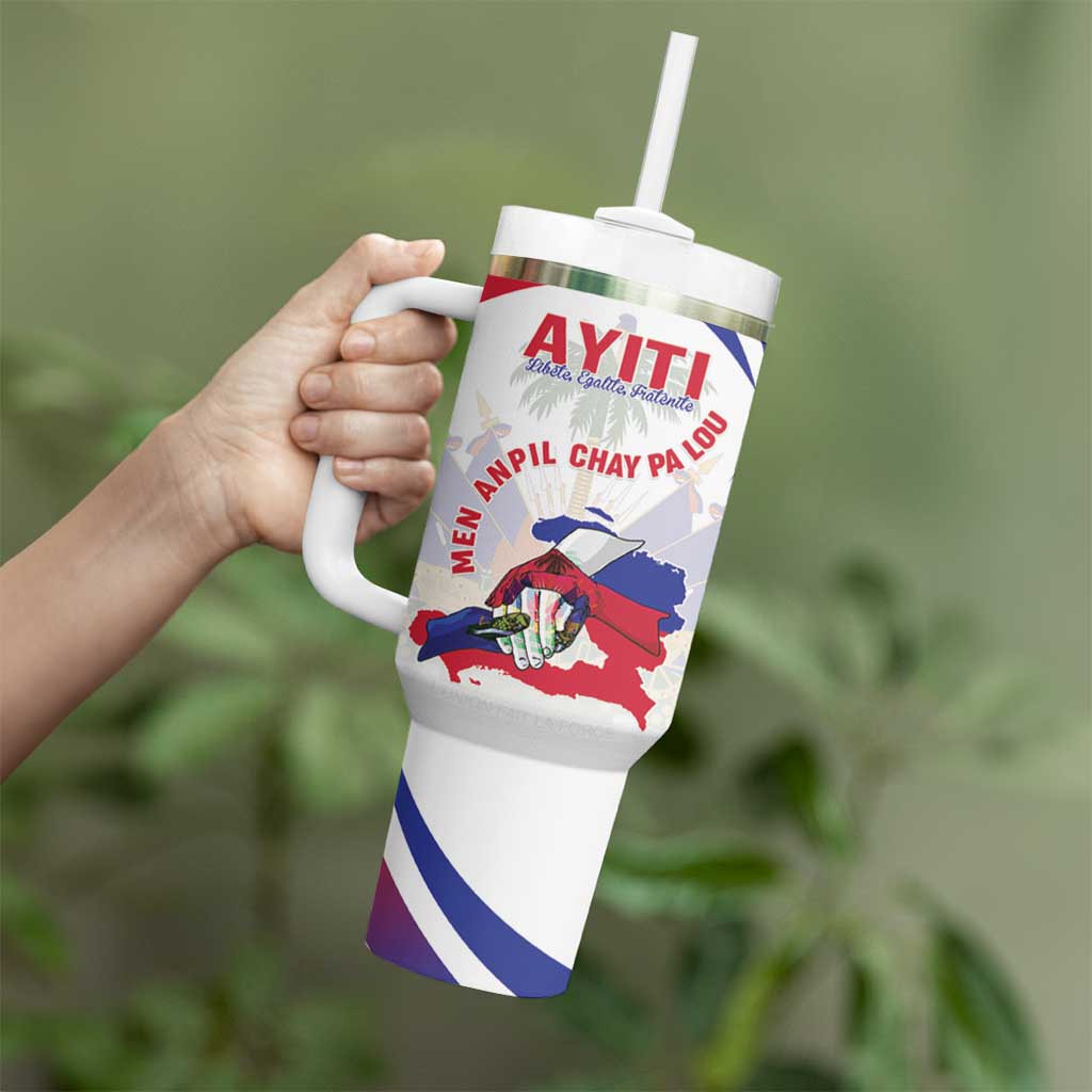 Haiti Tumbler With Handle Men Anpil Chay Pa Lou