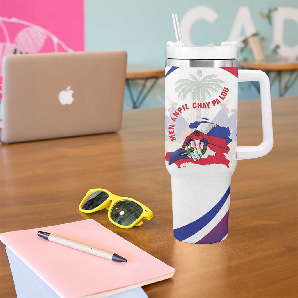 Haiti Tumbler With Handle Men Anpil Chay Pa Lou