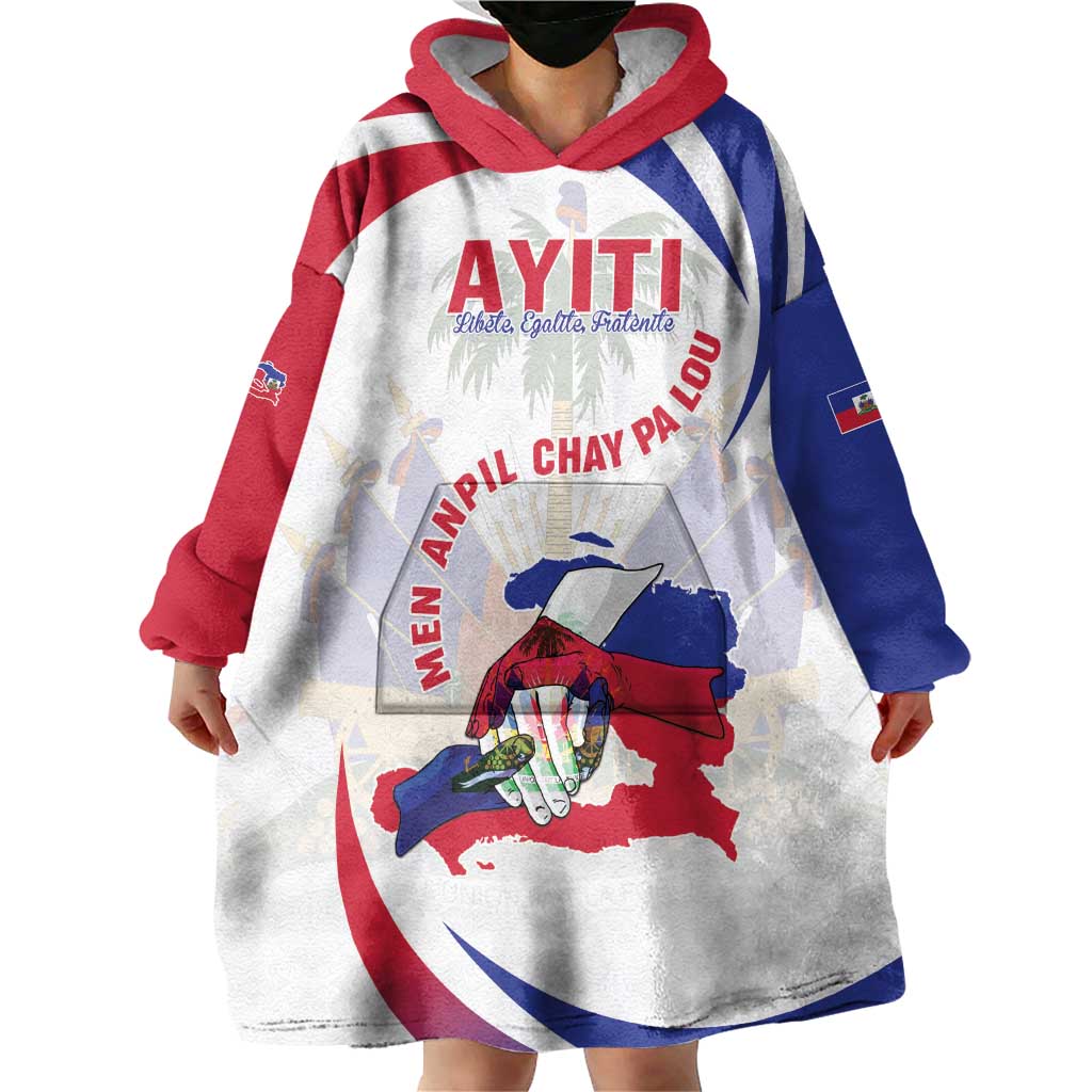 Haiti Wearable Blanket Hoodie Men Anpil Chay Pa Lou LT05