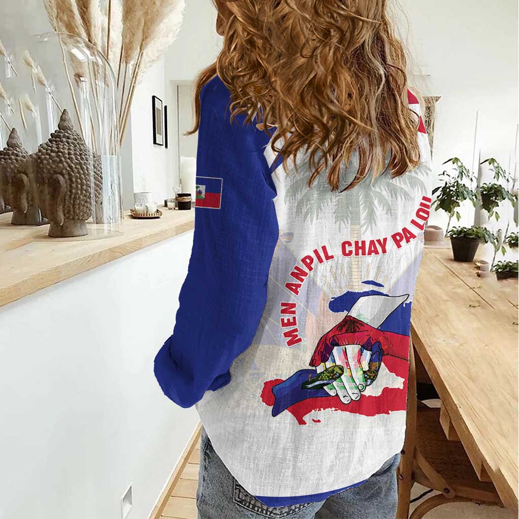 Haiti Women Casual Shirt Men Anpil Chay Pa Lou LT05