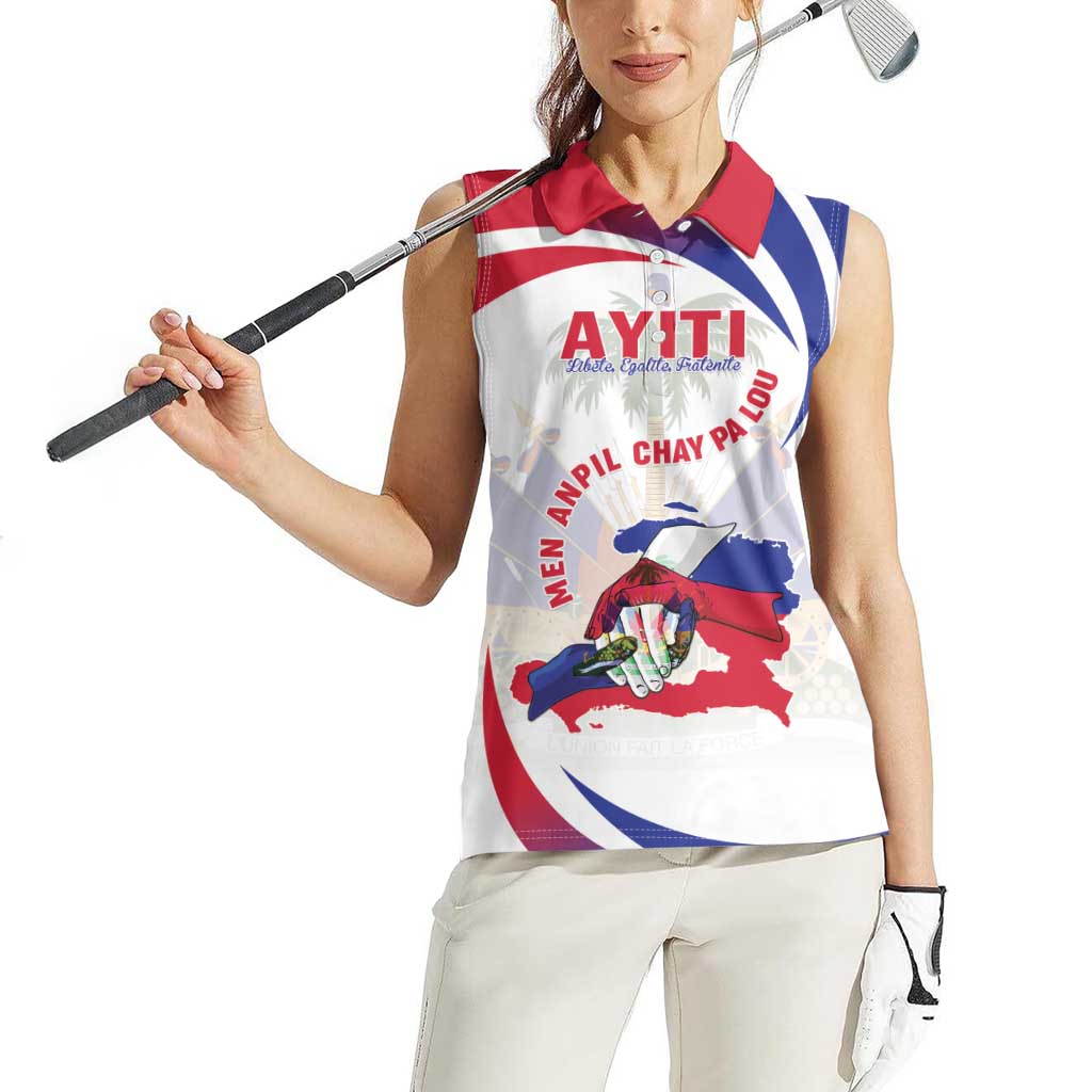 Haiti Women Sleeveless Polo Shirt Men Anpil Chay Pa Lou LT05