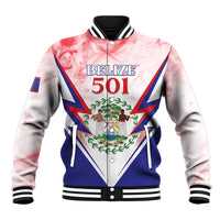 Personalized Belize 501 Baseball Jacket Coat Of Arms