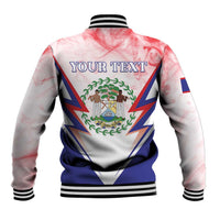 Personalized Belize 501 Baseball Jacket Coat Of Arms