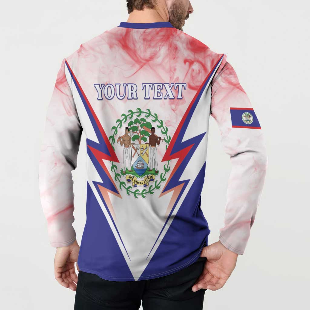 Personalized Belize 501 Button Sweatshirt Coat Of Arms