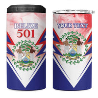 Personalized Belize 501 4 in 1 Can Cooler Tumbler Coat Of Arms