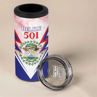 Personalized Belize 501 4 in 1 Can Cooler Tumbler Coat Of Arms