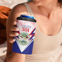 Personalized Belize 501 4 in 1 Can Cooler Tumbler Coat Of Arms