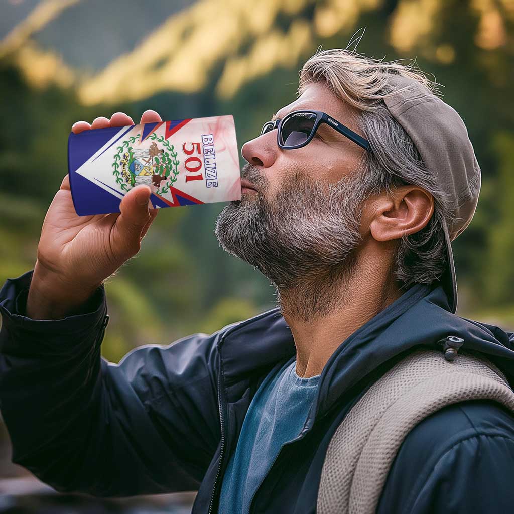 Personalized Belize 501 4 in 1 Can Cooler Tumbler Coat Of Arms