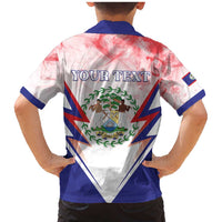 Personalized Belize 501 Family Matching Mermaid Dress and Hawaiian Shirt Coat Of Arms