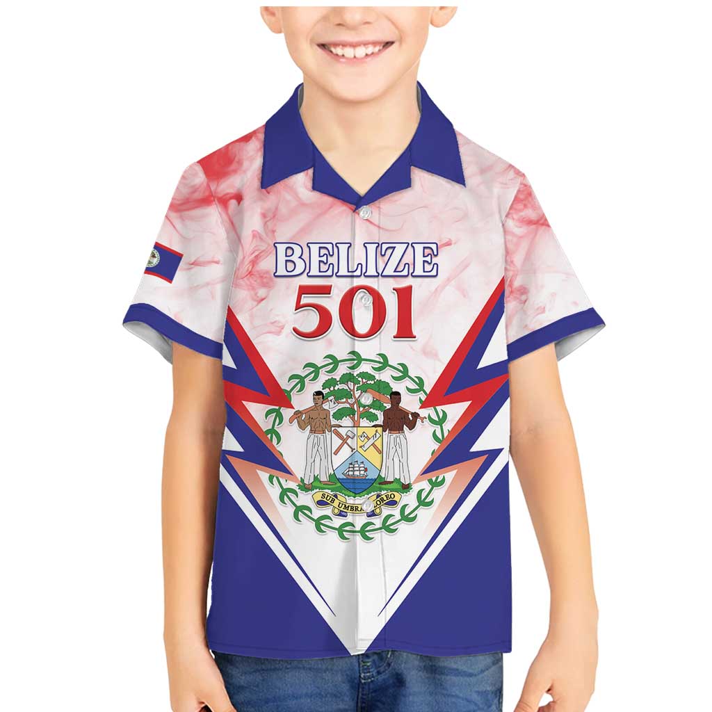 Personalized Belize 501 Family Matching Mermaid Dress and Hawaiian Shirt Coat Of Arms