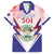 Personalized Belize 501 Family Matching Off The Shoulder Long Sleeve Dress and Hawaiian Shirt Coat Of Arms