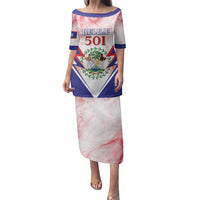 Personalized Belize 501 Family Matching Puletasi and Hawaiian Shirt Coat Of Arms