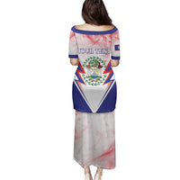 Personalized Belize 501 Family Matching Puletasi and Hawaiian Shirt Coat Of Arms