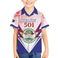 Personalized Belize 501 Family Matching Puletasi and Hawaiian Shirt Coat Of Arms