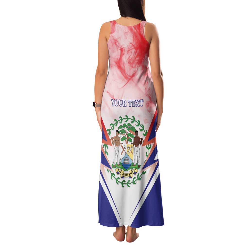 Personalized Belize 501 Family Matching Tank Maxi Dress and Hawaiian Shirt Coat Of Arms