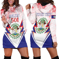 Personalized Belize 501 Hoodie Dress Coat Of Arms