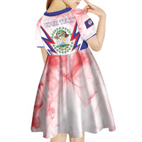 Personalized Belize 501 Kid Short Sleeve Dress Coat Of Arms