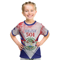 Personalized Belize 501 Kid T Shirt Coat Of Arms