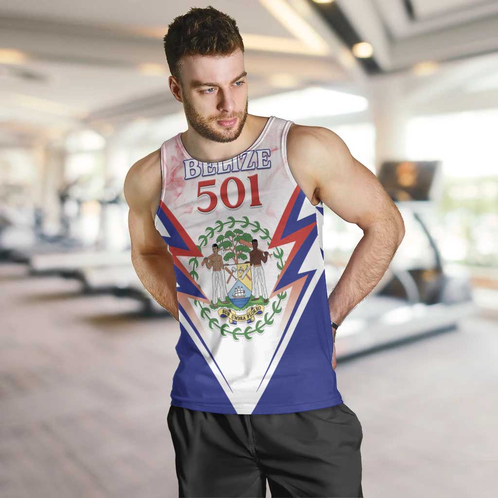 Personalized Belize 501 Men Tank Top Coat Of Arms