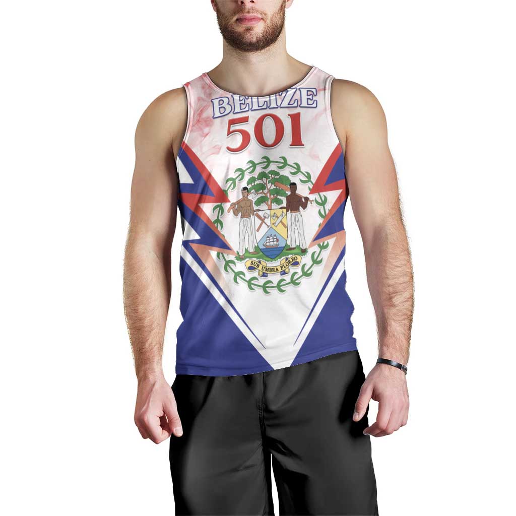 Personalized Belize 501 Men Tank Top Coat Of Arms