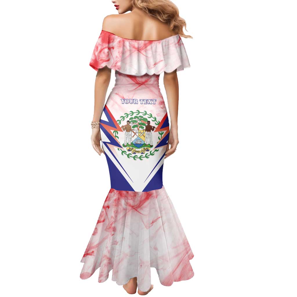 Personalized Belize 501 Mermaid Dress Coat Of Arms