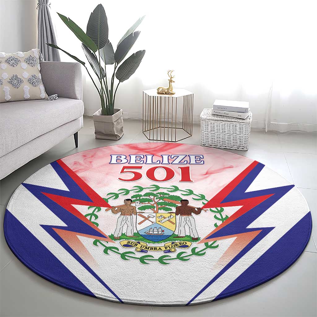 Belize 501 Round Carpet Coat Of Arms