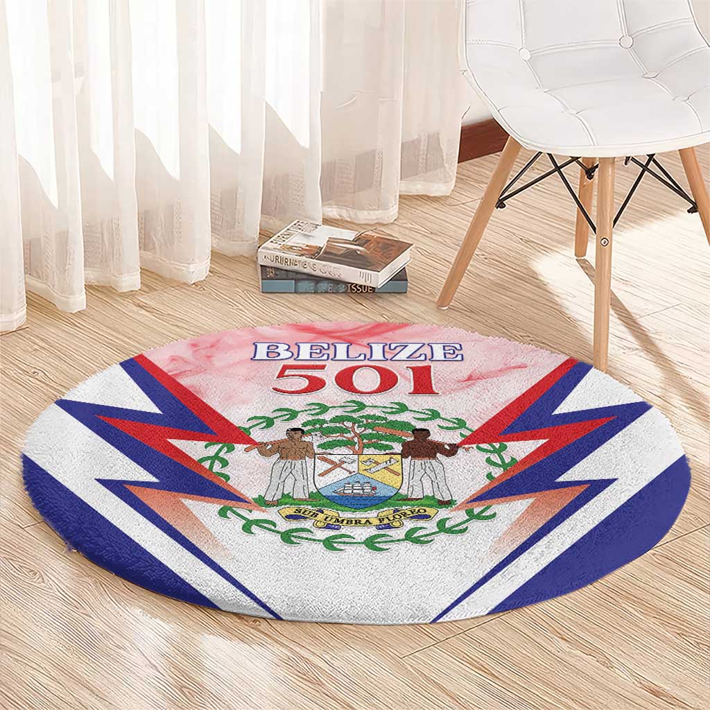 Belize 501 Round Carpet Coat Of Arms