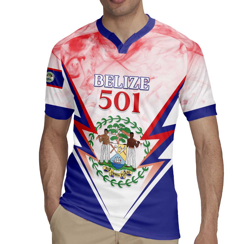 Personalized Belize 501 Rugby Jersey Coat Of Arms