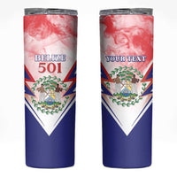 Personalized Belize 501 Skinny Tumbler Coat Of Arms