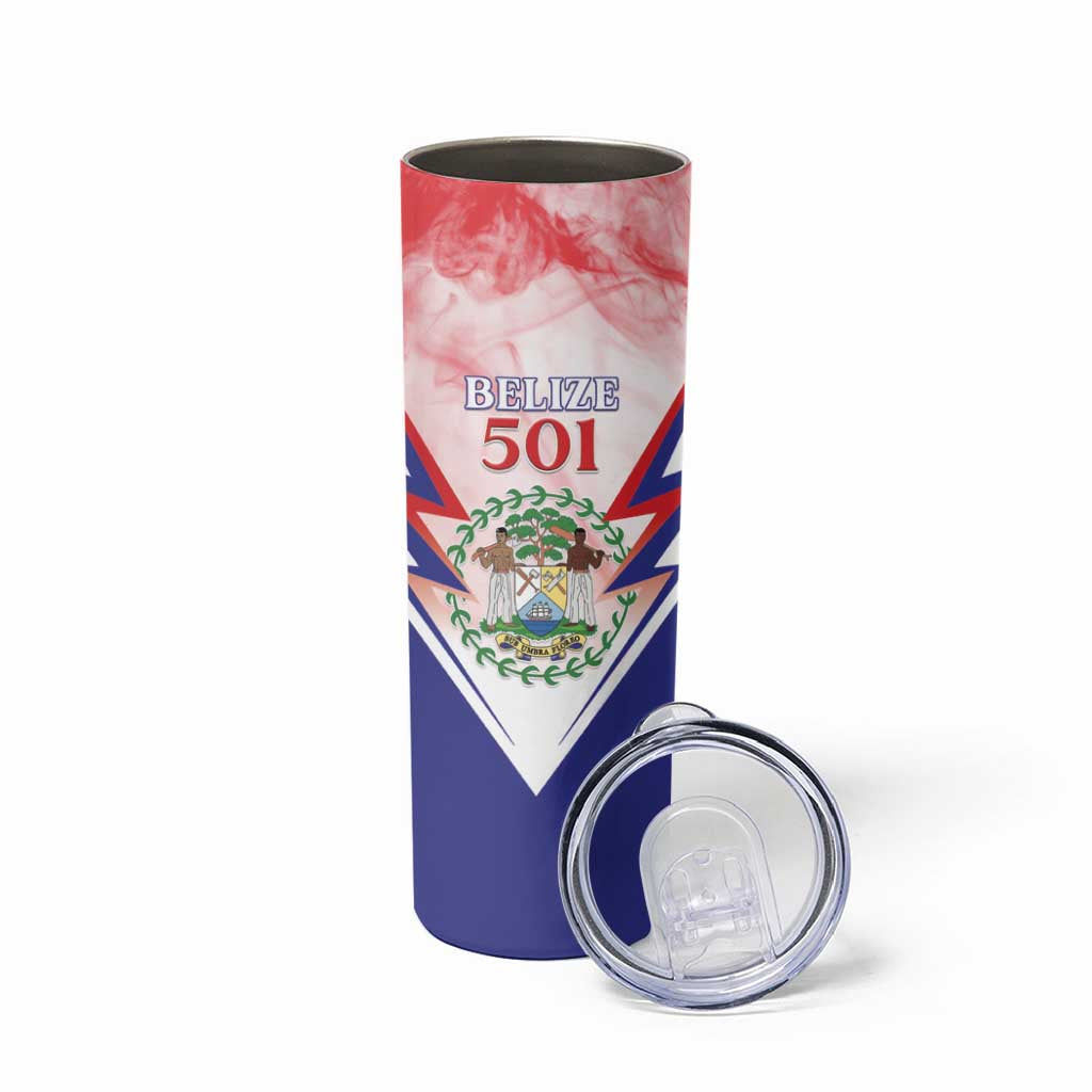Personalized Belize 501 Skinny Tumbler Coat Of Arms