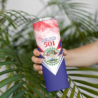 Personalized Belize 501 Skinny Tumbler Coat Of Arms
