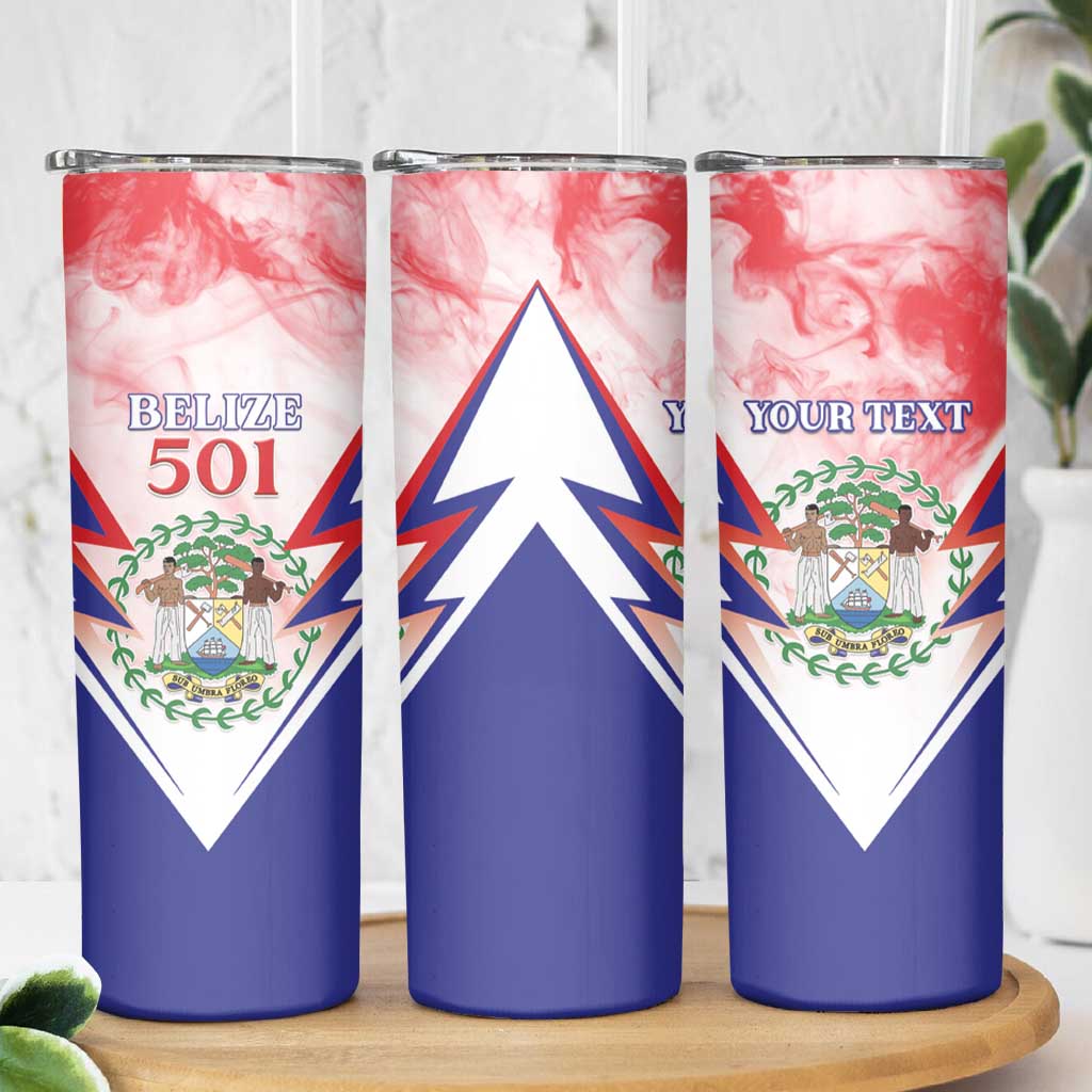 Personalized Belize 501 Skinny Tumbler Coat Of Arms