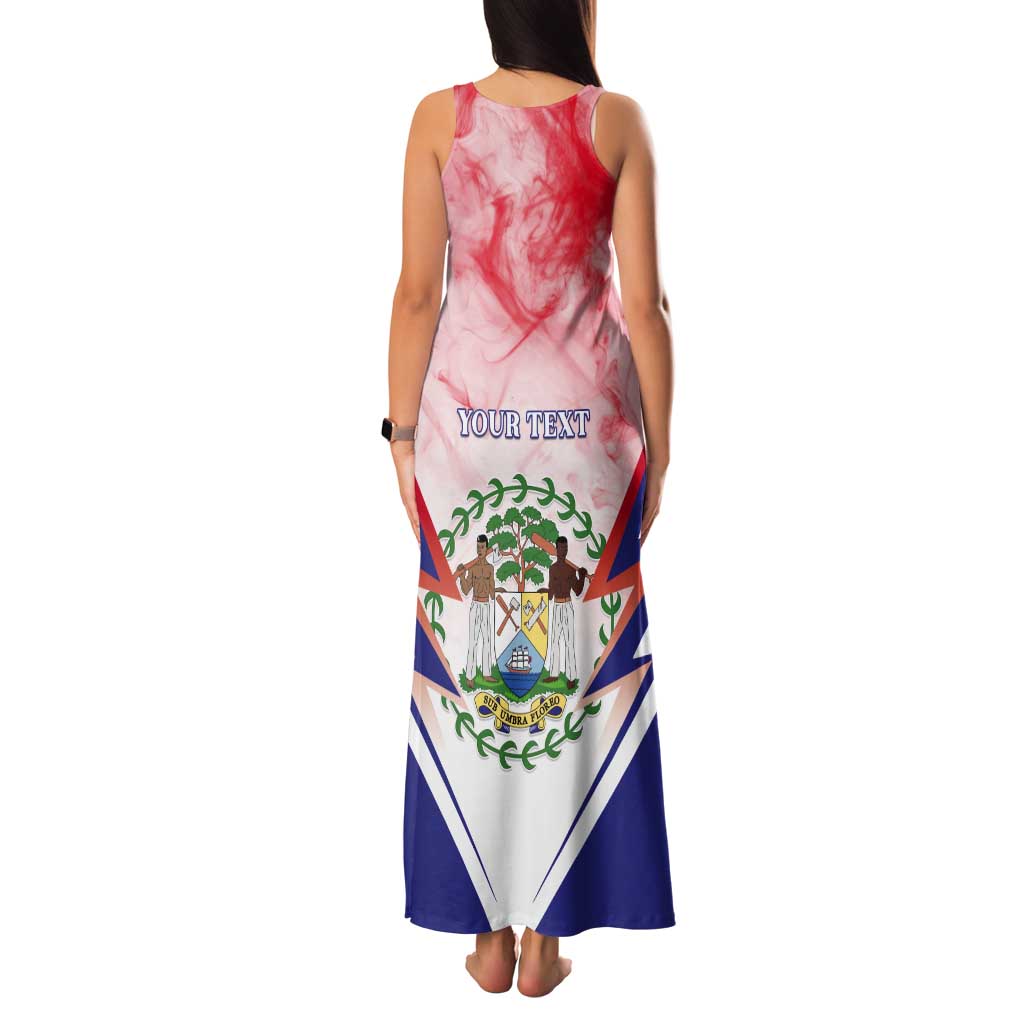 Personalized Belize 501 Tank Maxi Dress Coat Of Arms