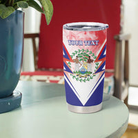 Personalized Belize 501 Tumbler Cup Coat Of Arms