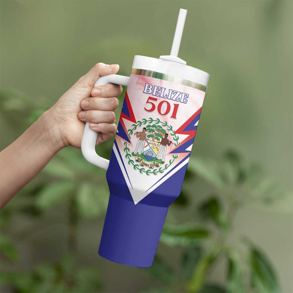 Personalized Belize 501 Tumbler With Handle Coat Of Arms