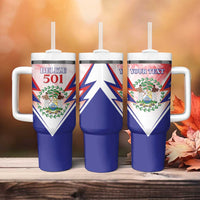 Personalized Belize 501 Tumbler With Handle Coat Of Arms